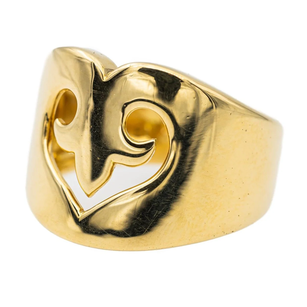 Bague Cocktail O.J. Perrin "Cœur légende" en Or jaune - Image 3