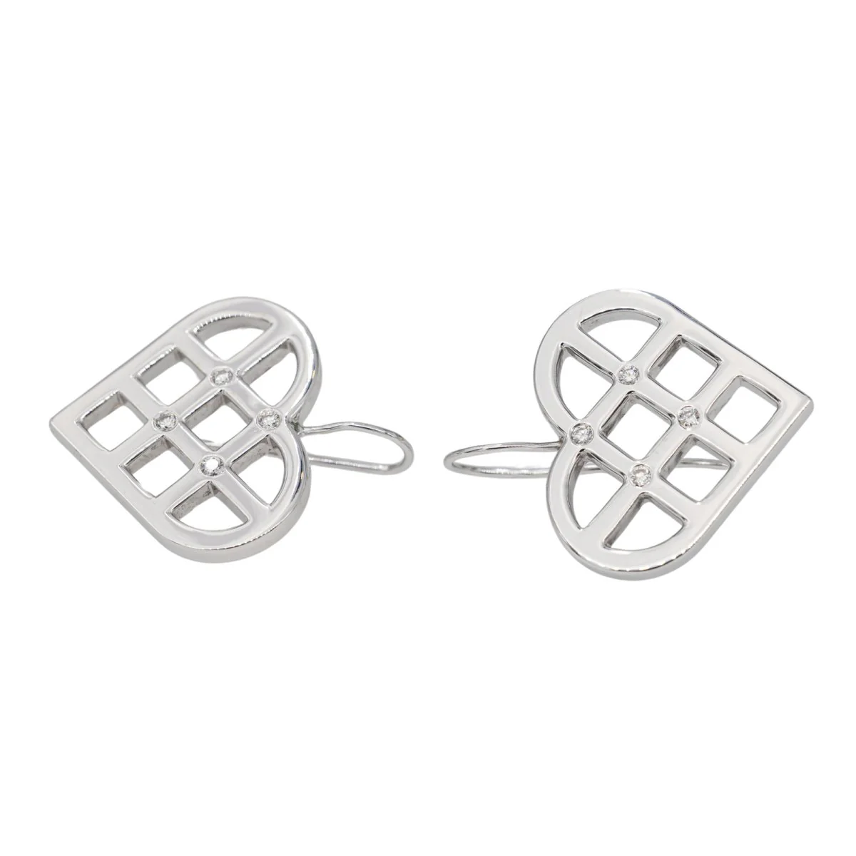 Boucles d'oreilles O.J. PERRIN en Or blanc et Diamant - Image 3