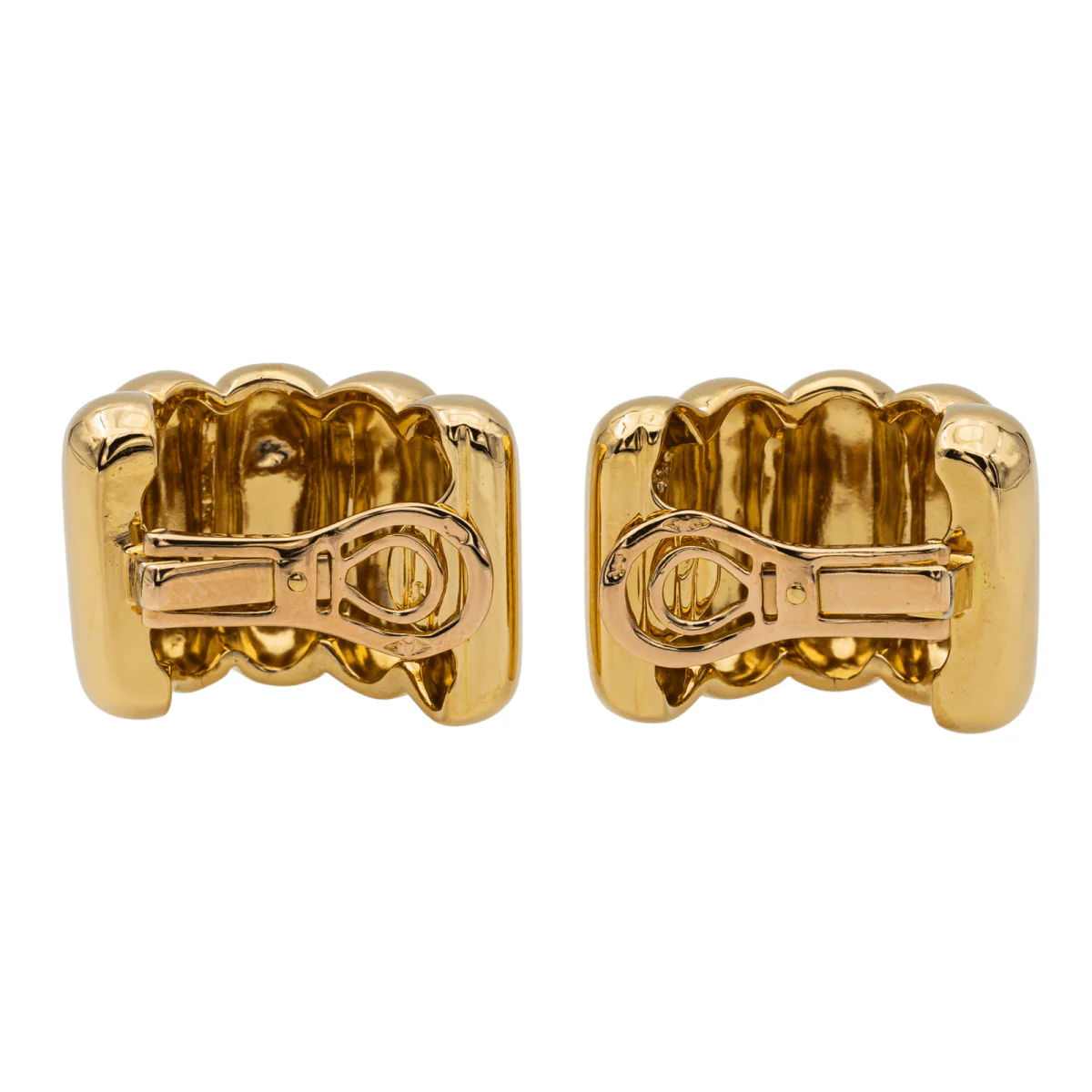 Boucles d'oreilles Clips O.J PERRIN en or jaune - Image 4