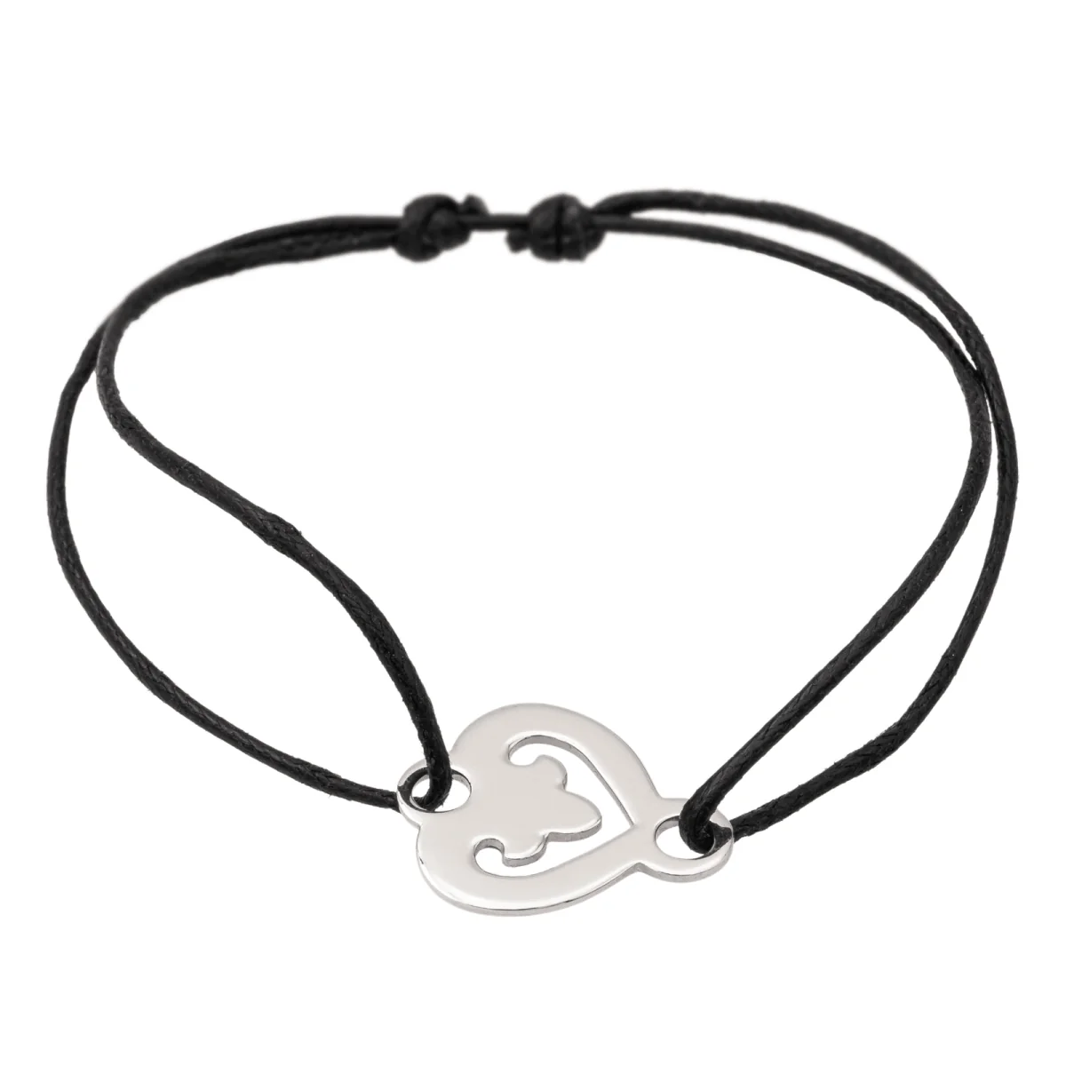 O.J. Perrin Bracelet Coeur légendes Or blanc