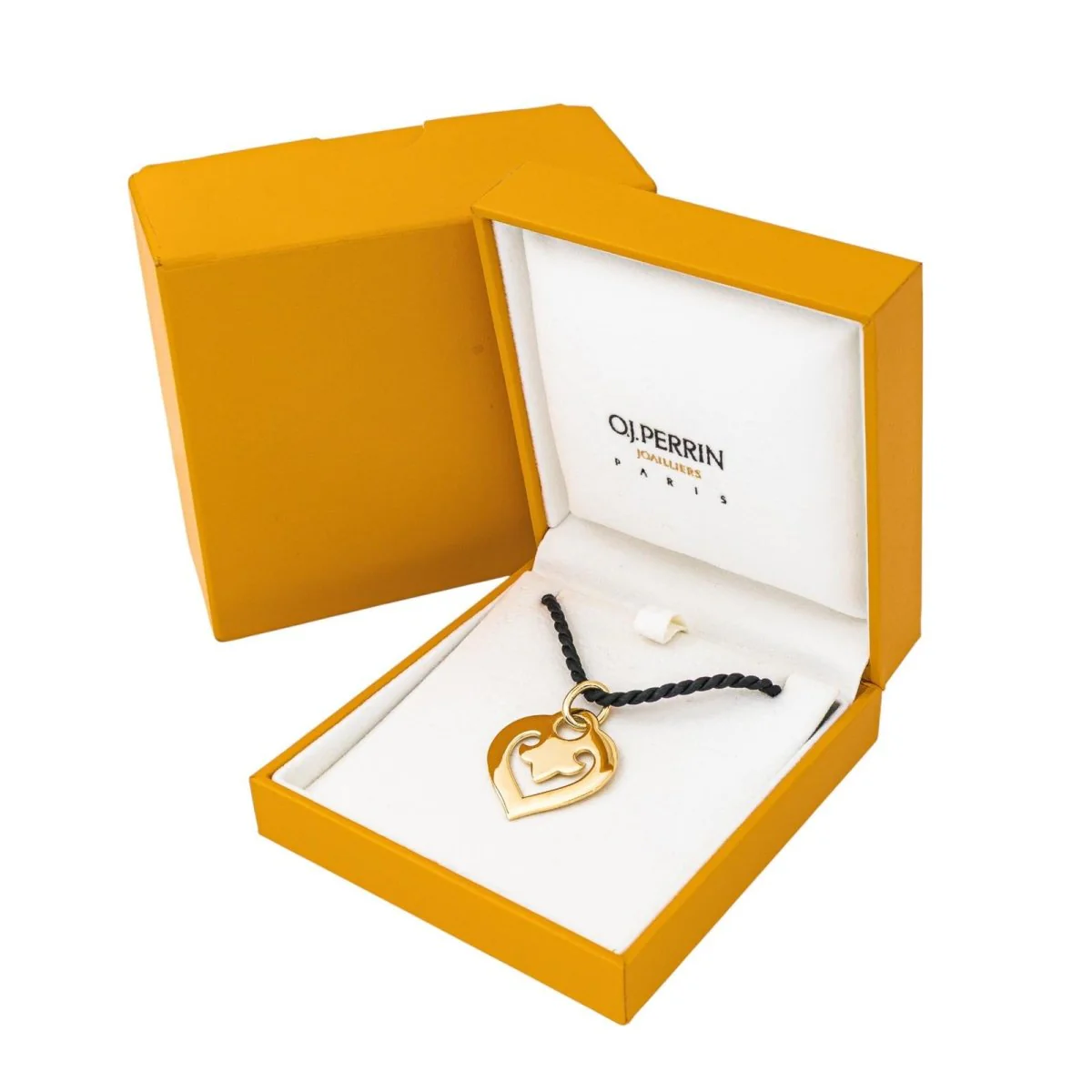 Collier Pendentif O.J PERRIN "Coeur Légende" en or jaune - Image 7