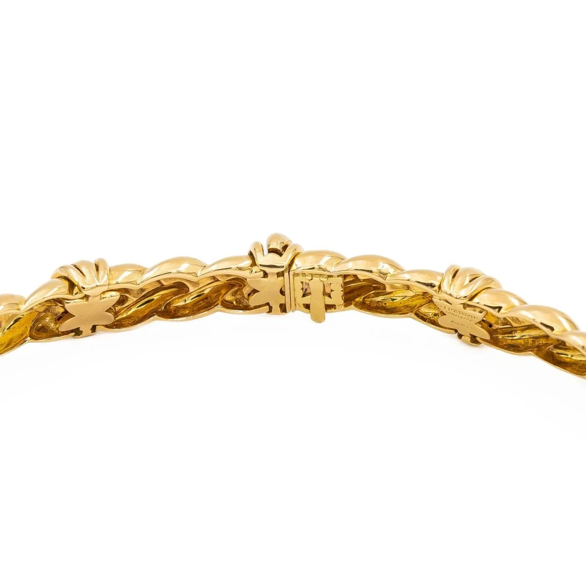 O.J. Perrin Collier Ras de cou Tressé Or jaune Diamant - Image 7