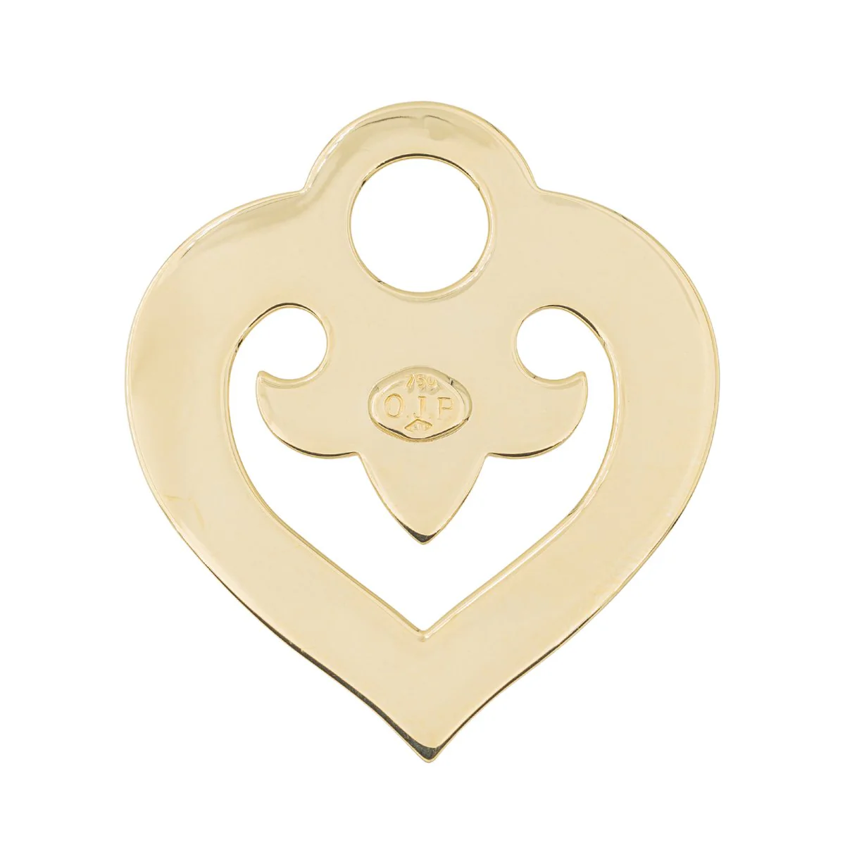 O.J. Perrin Pendentif Coeur Cœur légende Or jaune - Image 2