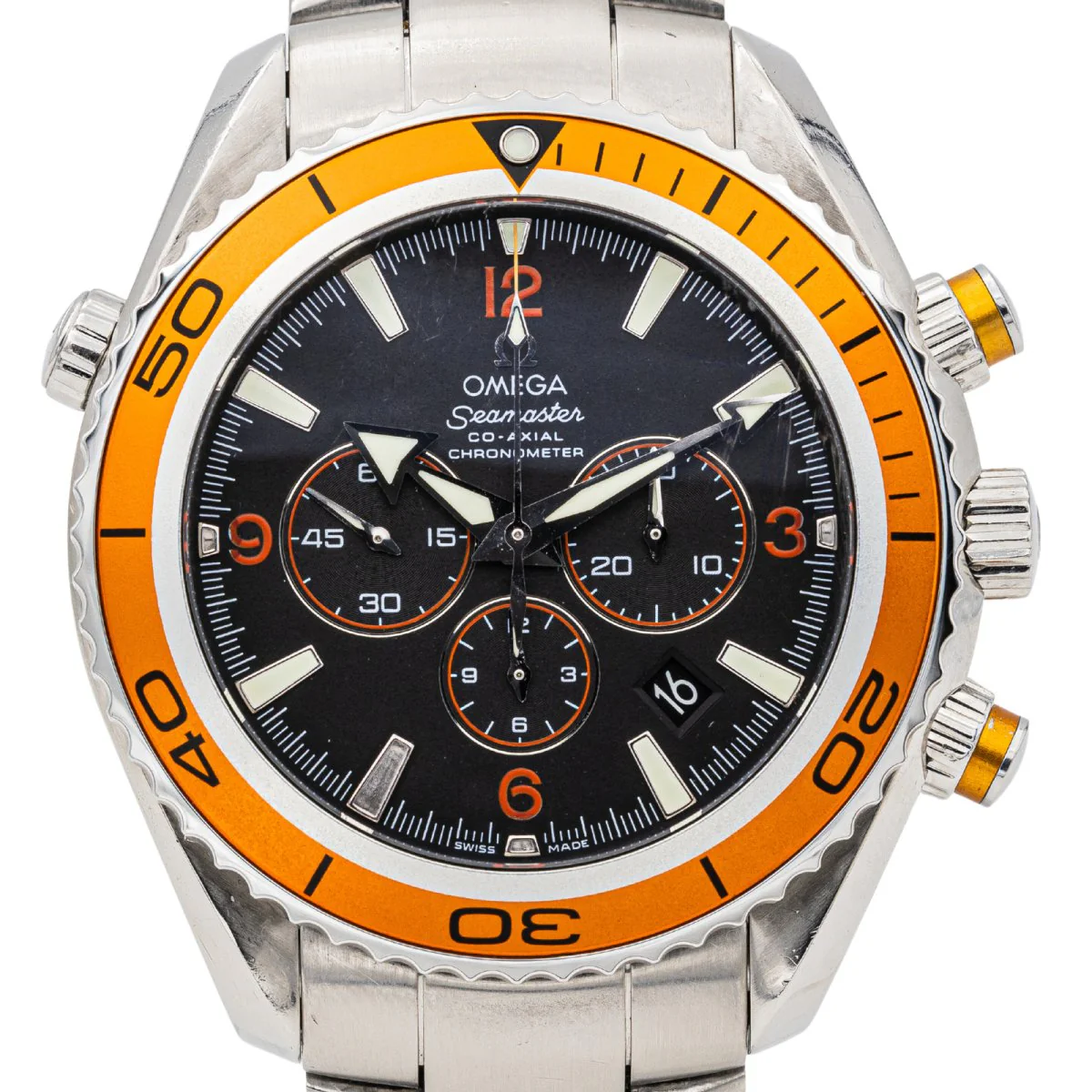 Montre OMEGA "Seamaster Planet Ocean" en acier et saphir - Image 4