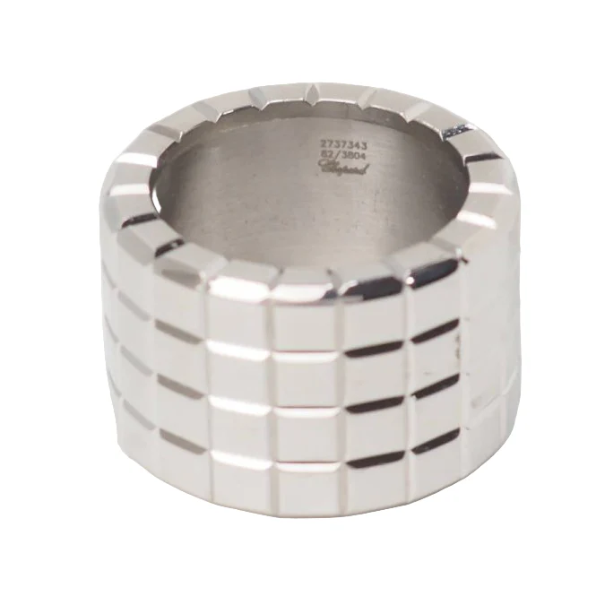 Bague Bandeau CHOPARD "Ice Cube" en or blanc - Image 2