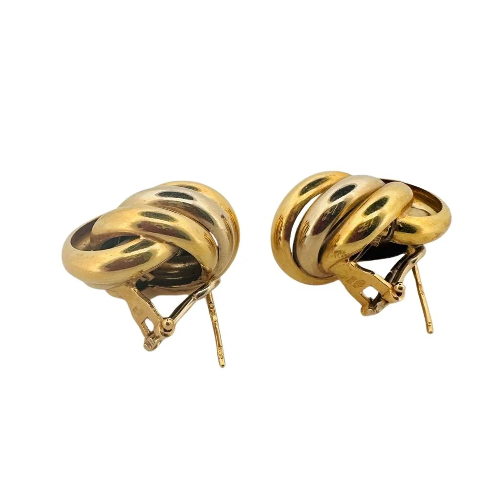 Paire de boucles d'oreilles en ors de couleurs - Image 2
