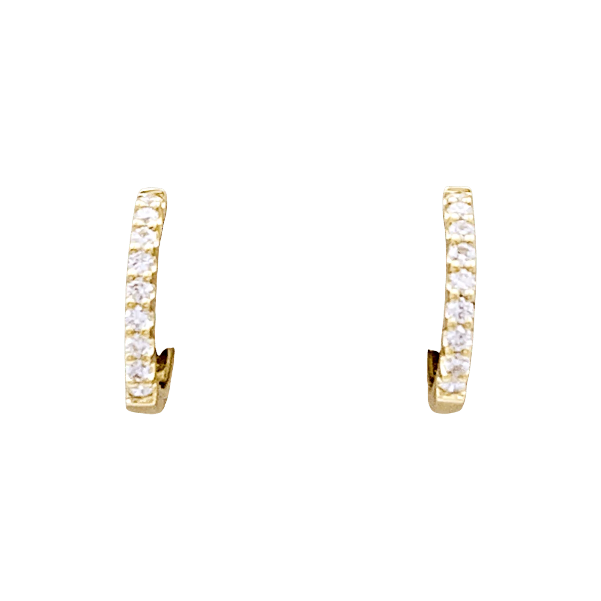 Boucles d'oreilles Créoles en or jaune et diamants