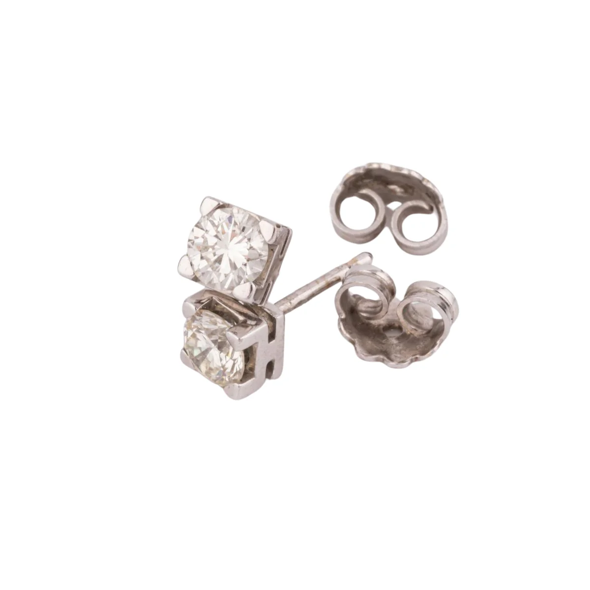 Paire de puce d'oreilles en diamant de taille moderne - Image 4