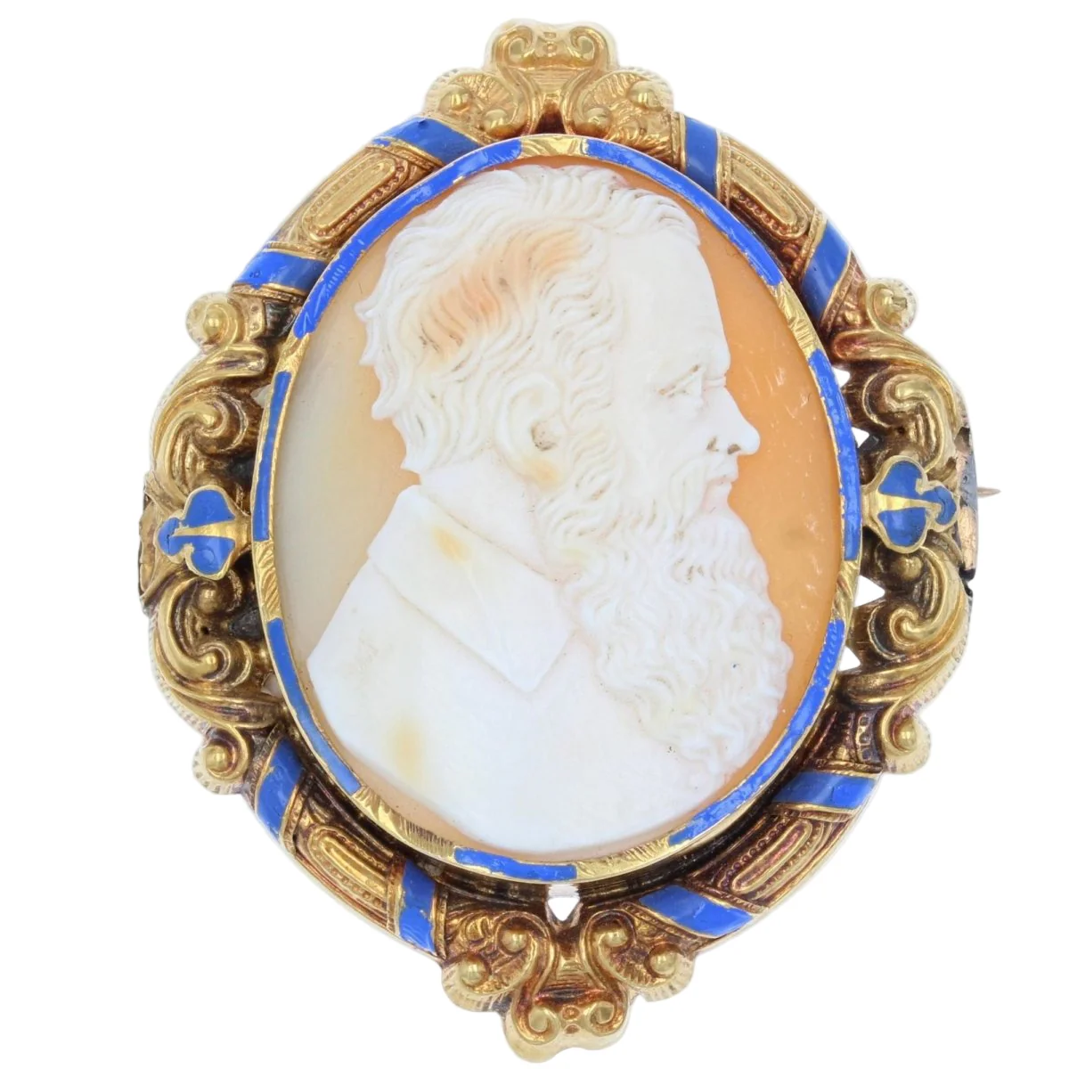 Parure Broche Épingle et Boucles d'oreilles Dormeuses en or jaune - Image 3