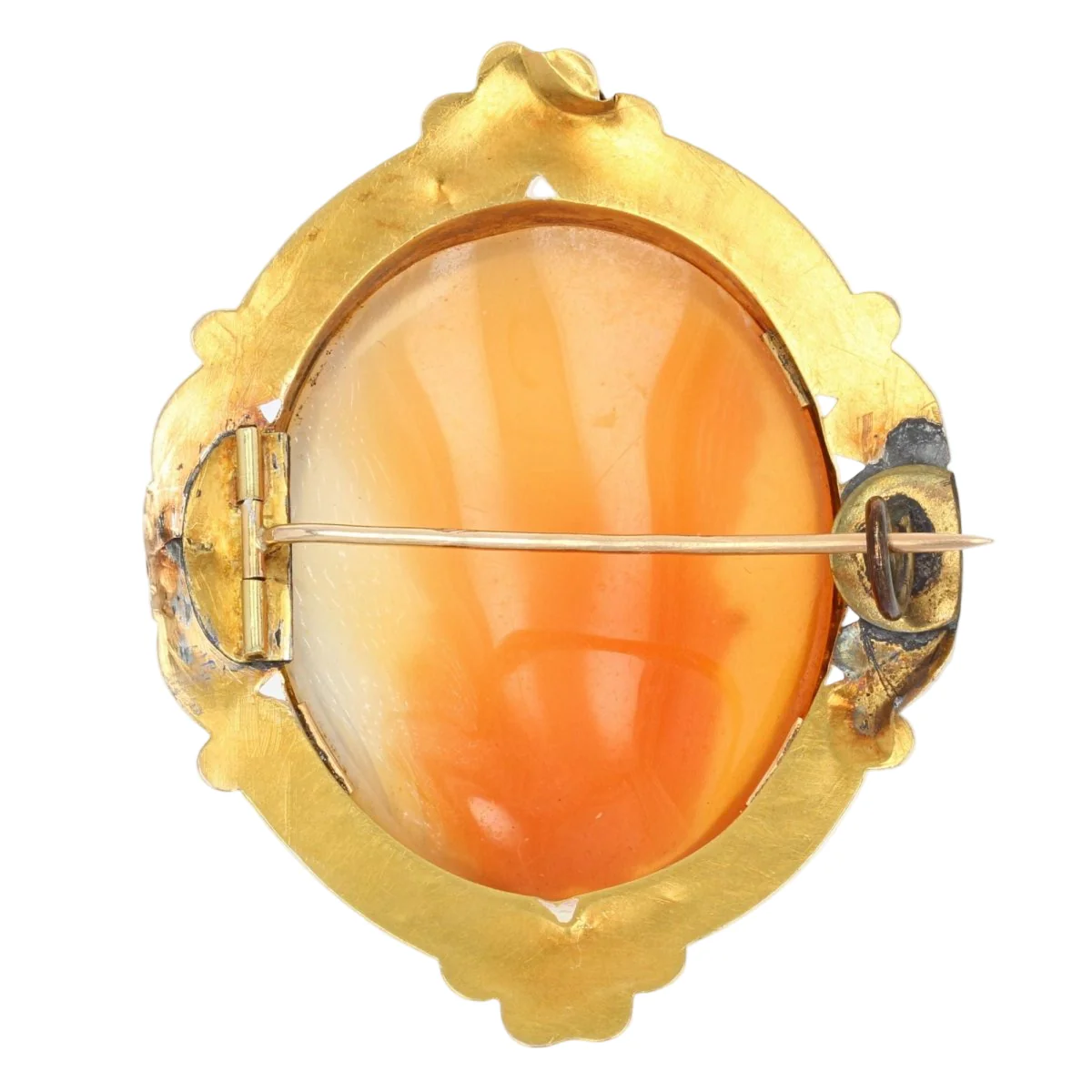 Parure Broche Épingle et Boucles d'oreilles Dormeuses en or jaune - Image 4