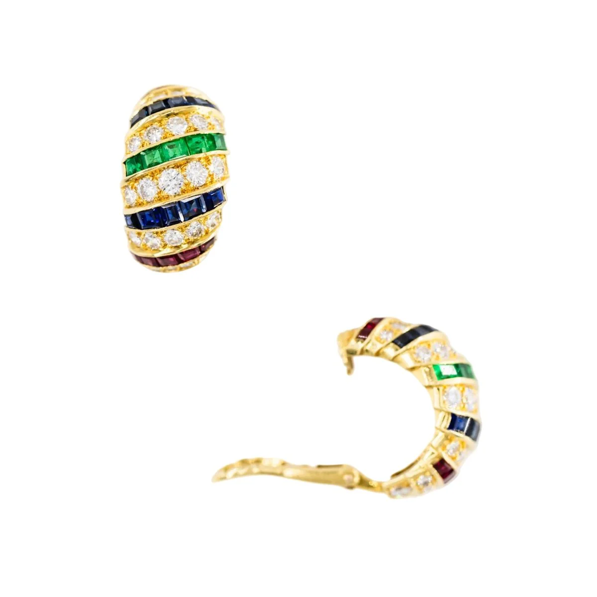 Parure CARTIER en or jaune, saphirs, émeraudes, rubis et diamants - Image 15
