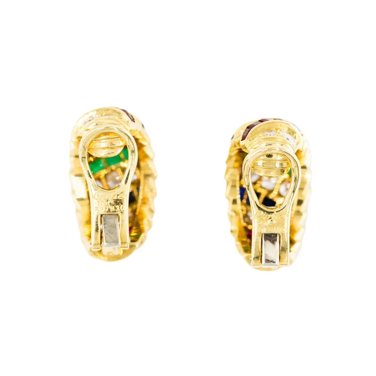 Parure CARTIER en or jaune, saphirs, émeraudes, rubis et diamants - Image 16