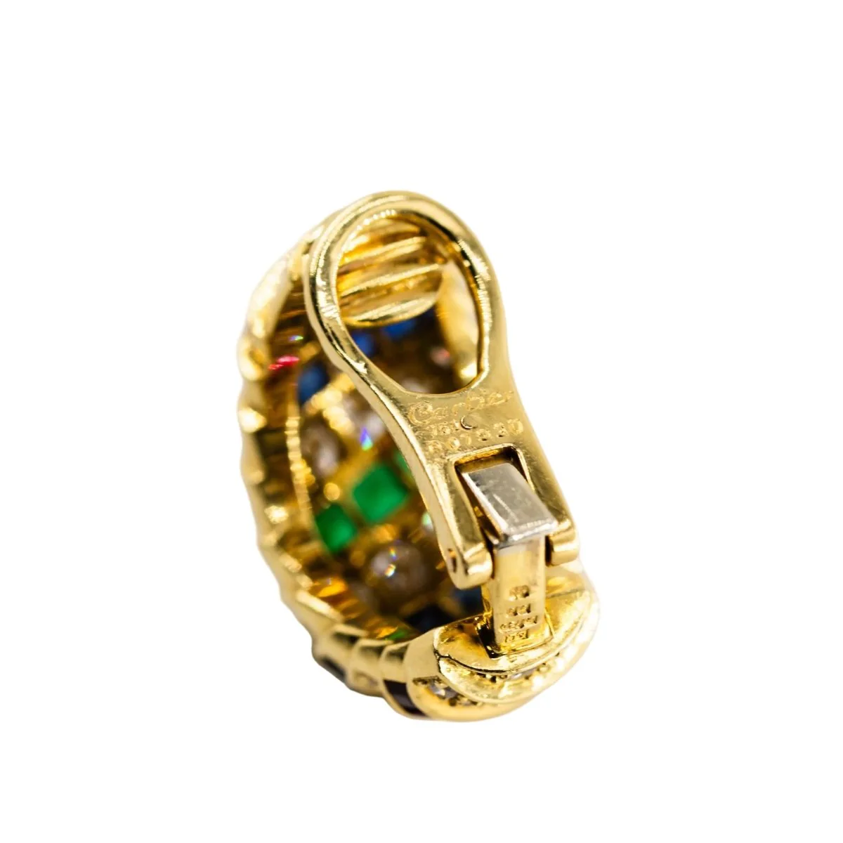 Parure CARTIER en or jaune, saphirs, émeraudes, rubis et diamants - Image 17