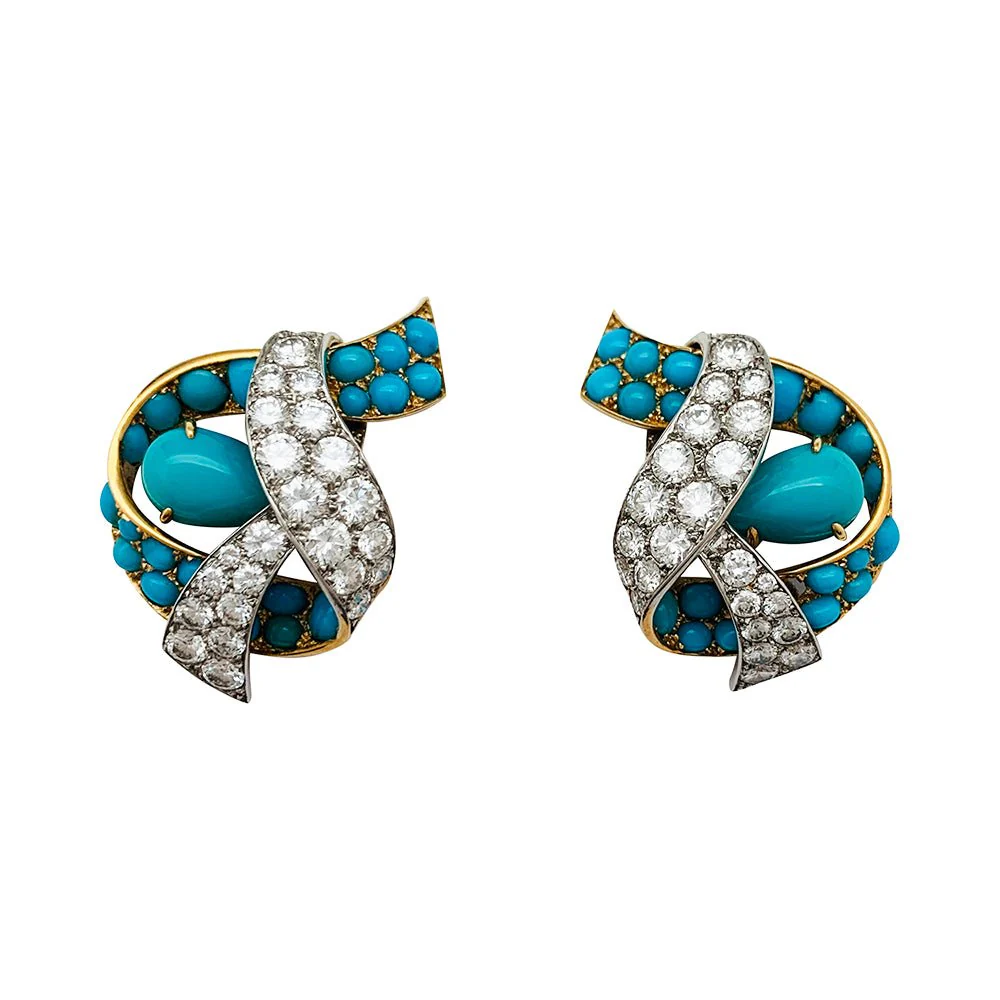 Parure CARTIER Paris, turquoises et diamants - Image 2
