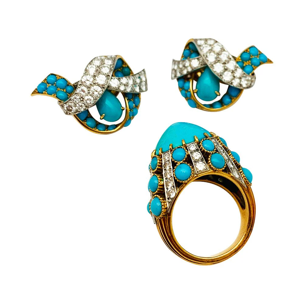 Parure CARTIER Paris, turquoises et diamants - Image 22