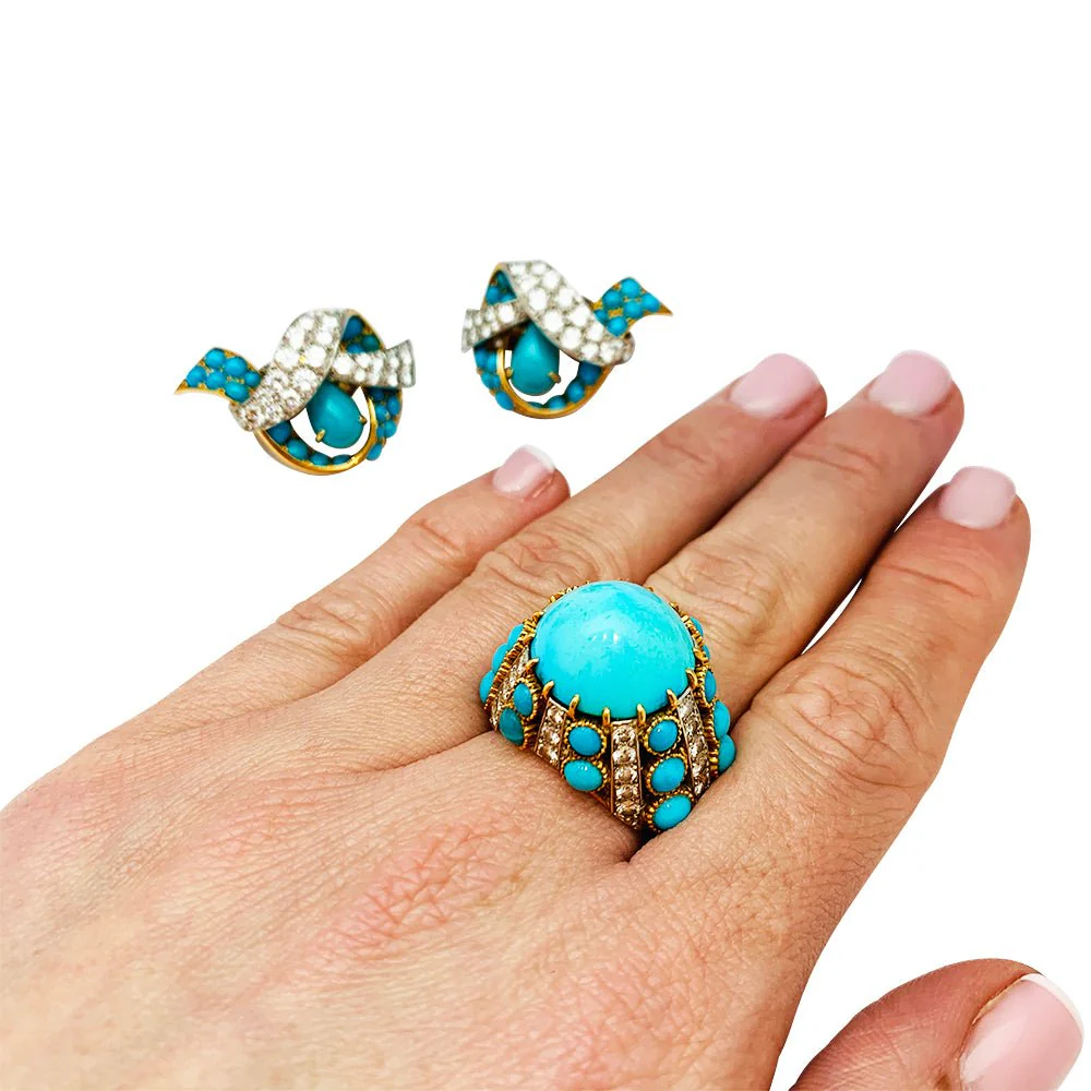 Parure CARTIER Paris, turquoises et diamants - Image 23