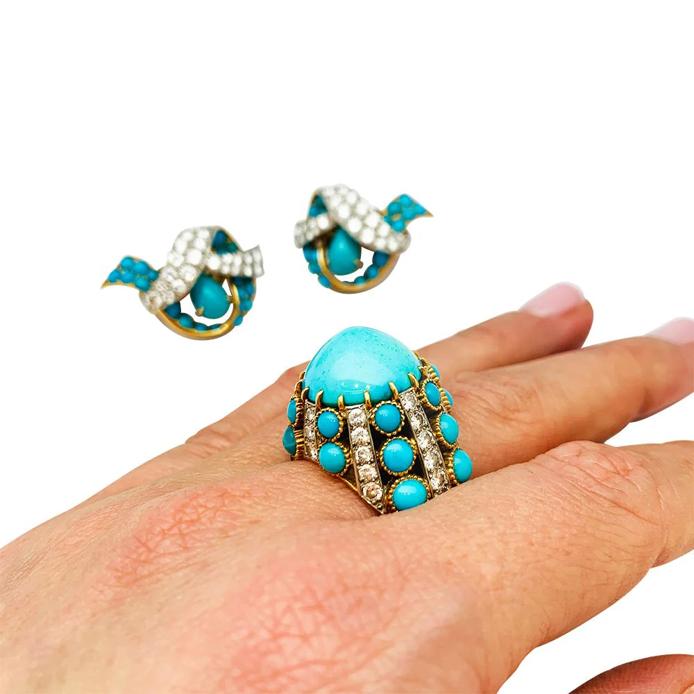 Parure CARTIER Paris, turquoises et diamants - Image 24