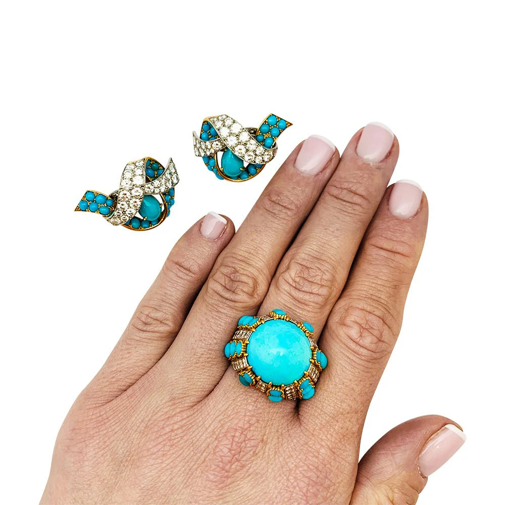Parure CARTIER Paris, turquoises et diamants - Image 26