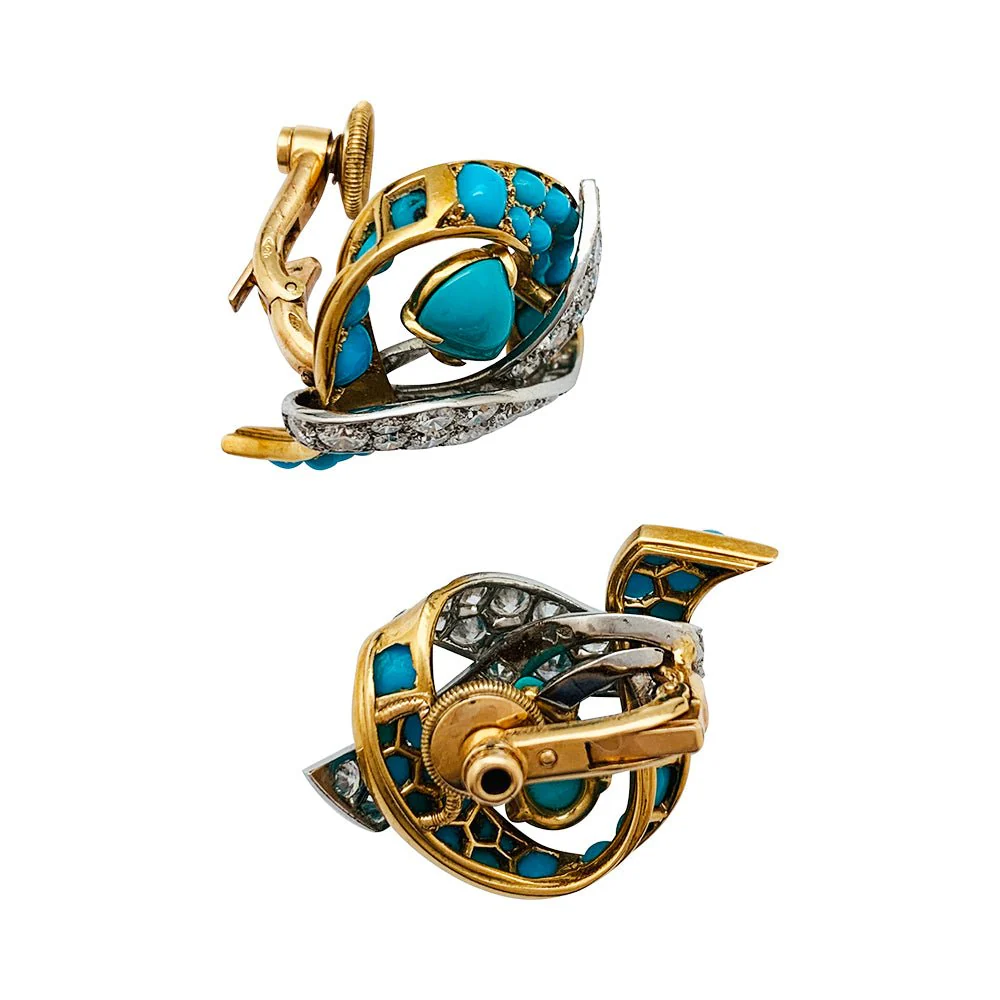 Parure CARTIER Paris, turquoises et diamants - Image 3