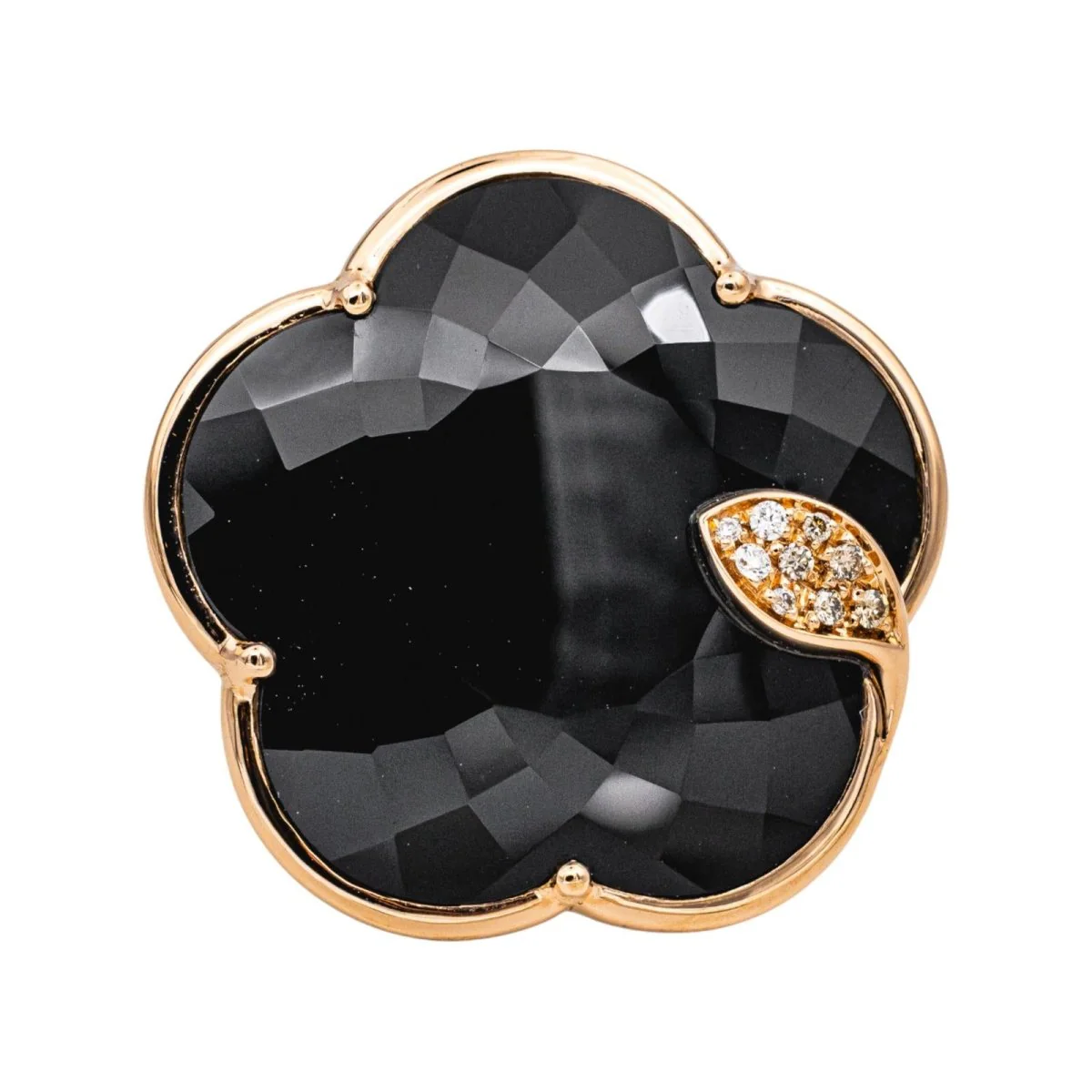 Bague Cocktail PASQUALE BRUNI en or rose, onyx et diamants