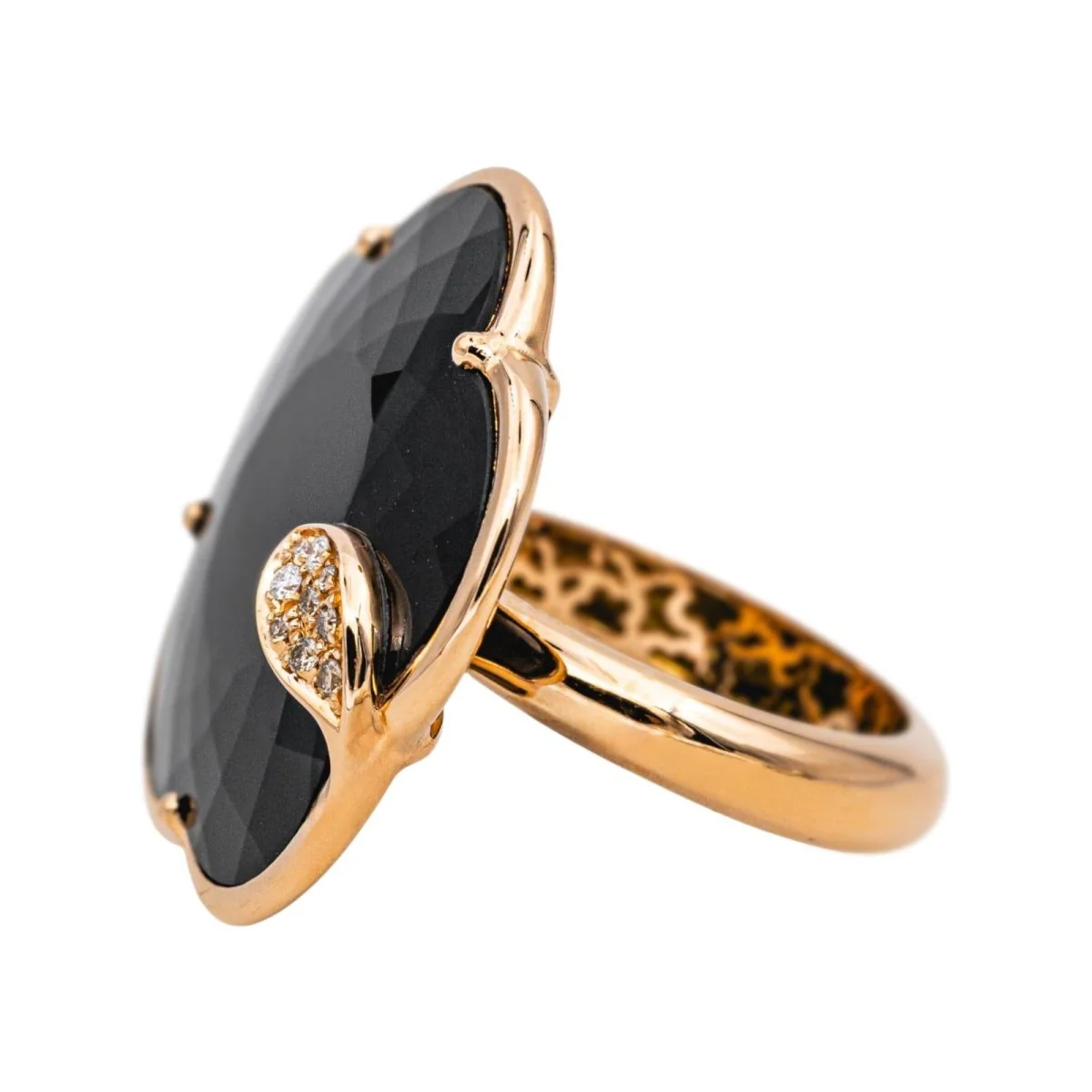 Bague Cocktail PASQUALE BRUNI en or rose, onyx et diamants - Image 4