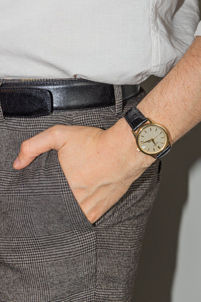 Montre PATEK PHILIPPE "Calatrava" en or jaune et cuir - Image 2