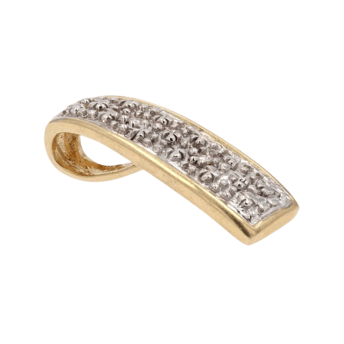 Pendentif en or jaune, or blanc et diamants - Image 3