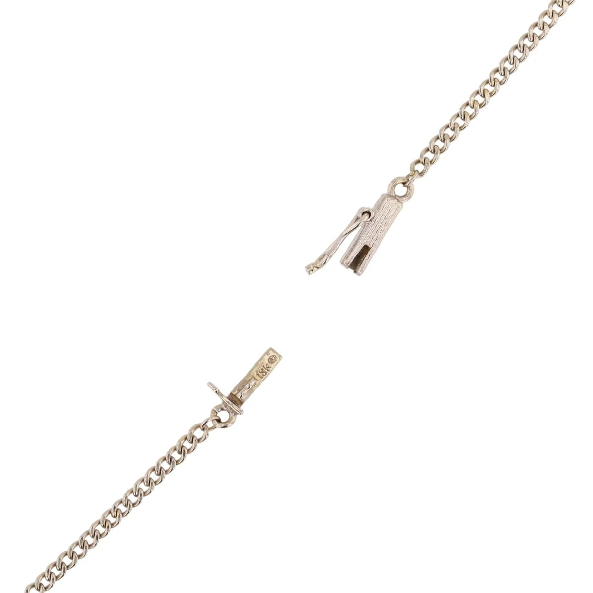 Collier Pendentif en or blanc, aigue-marine et diamant - Image 4