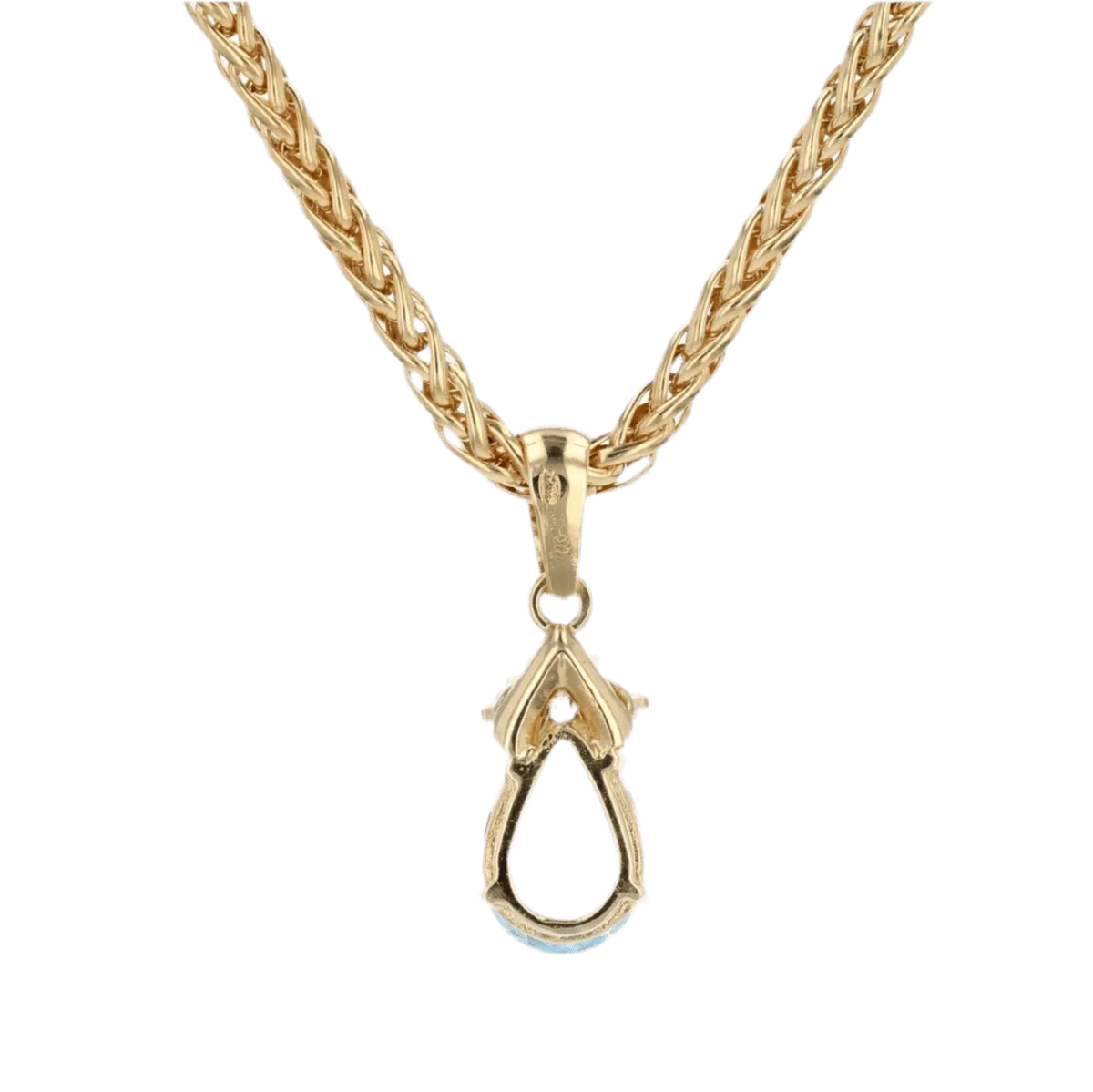 Pendentif en or jaune, aigue-marine et diamants - Image 6