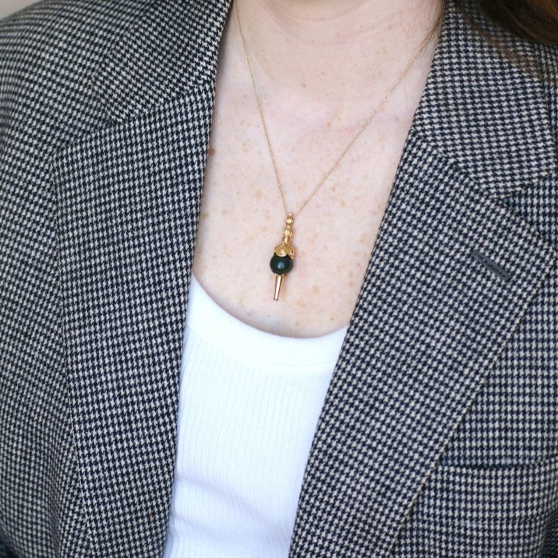 Pendentif en or jaune et jaspe - Image 2