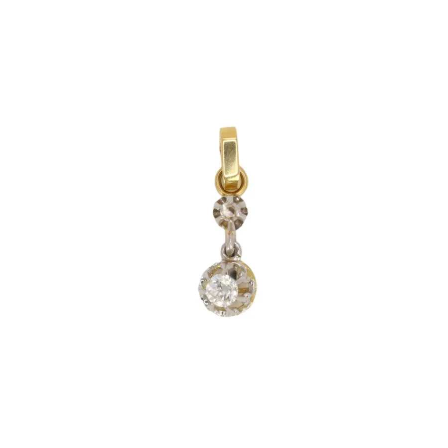 Pendentif ancien diamants 0,15 ct