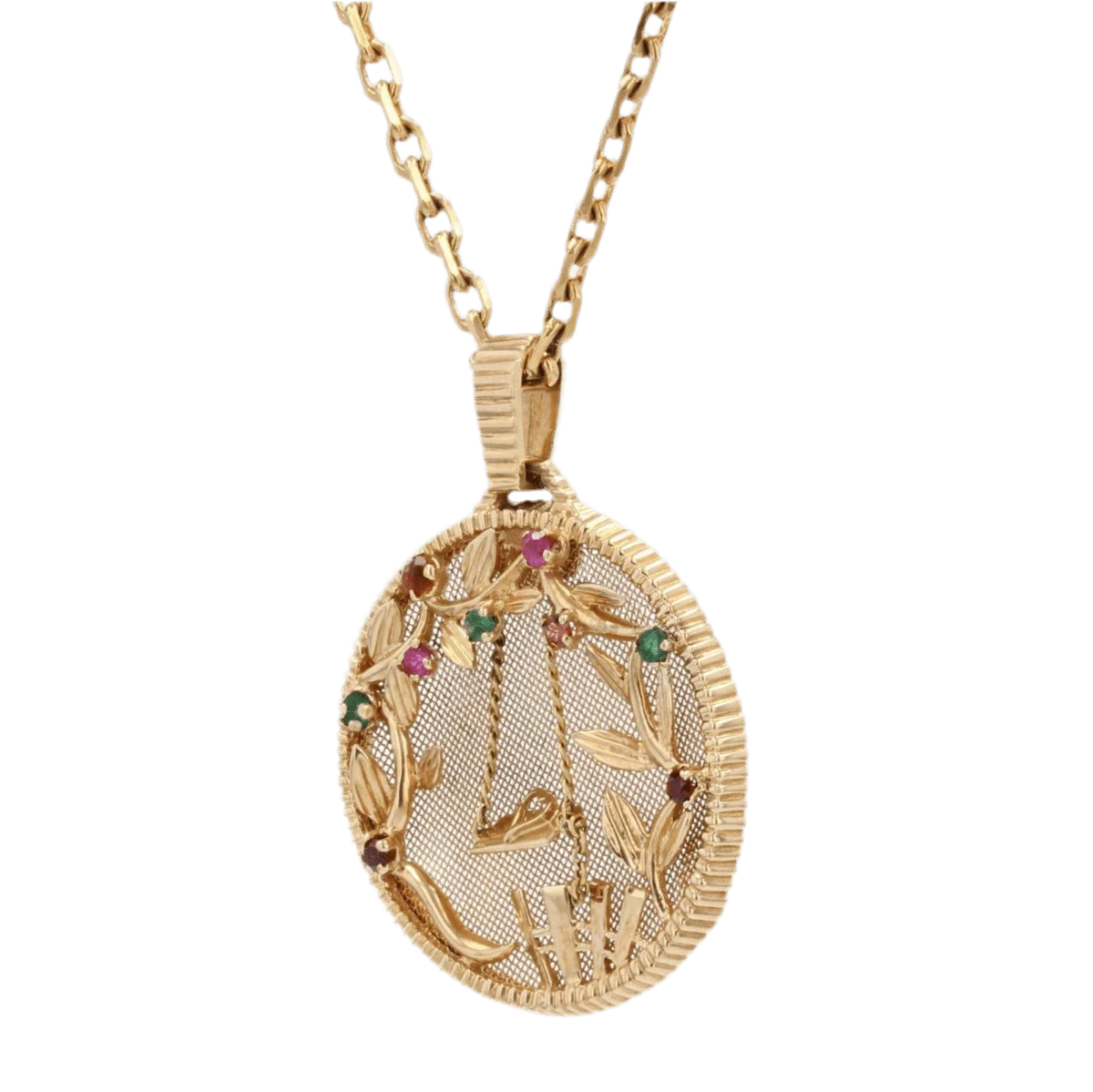Pendentif en or jaune et émeraudes - Image 3