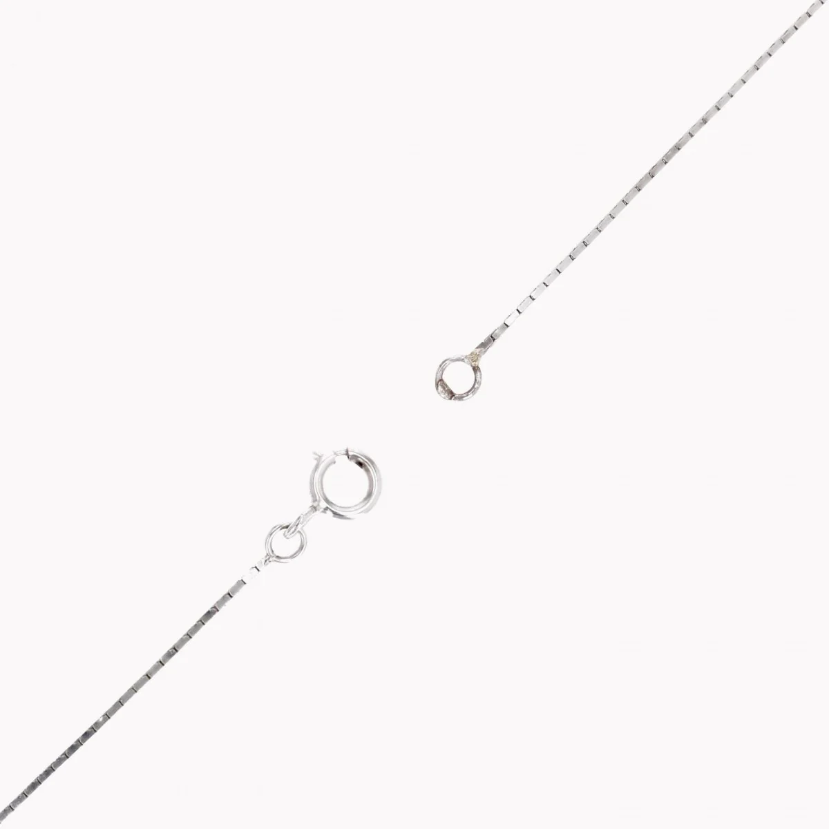 Collier Pendentif en or blanc, platine, perle et diamants - Image 5