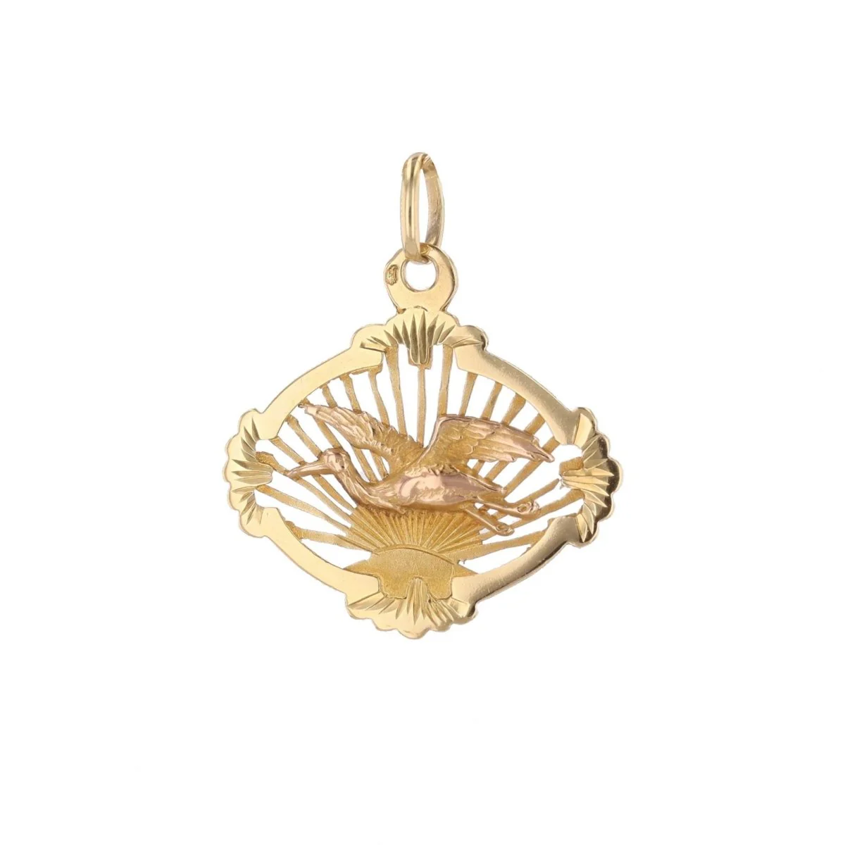Pendentif en or jaune et or rose