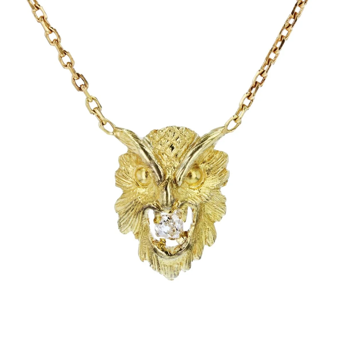 Collier Pendentif en or jaune et diamant