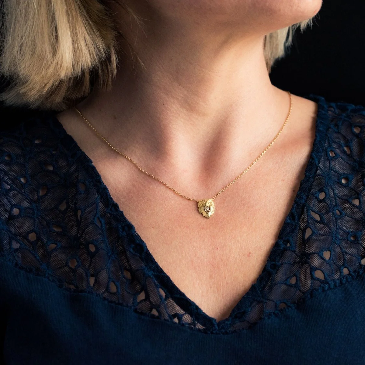 Collier Pendentif en or jaune et diamant - Image 2