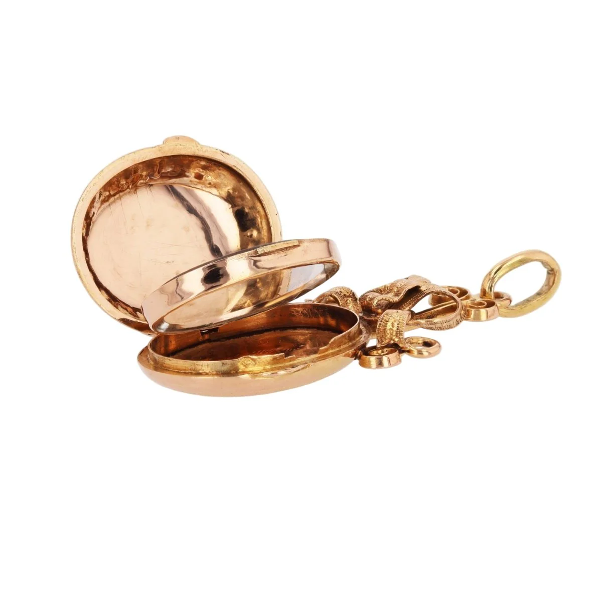 Pendentif en or rose, or vert et perle - Image 6