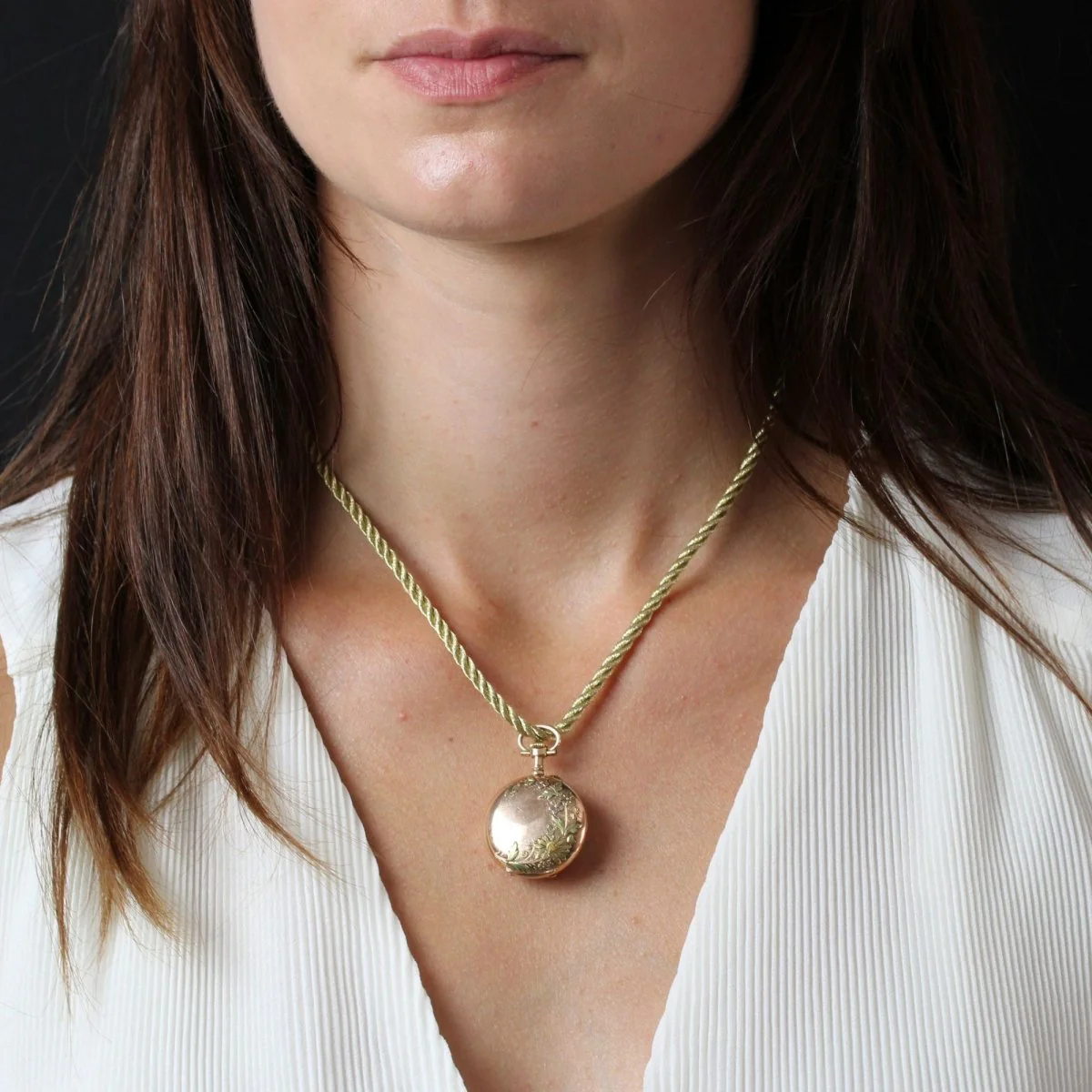 Pendentif en or rose et or vert - Image 2