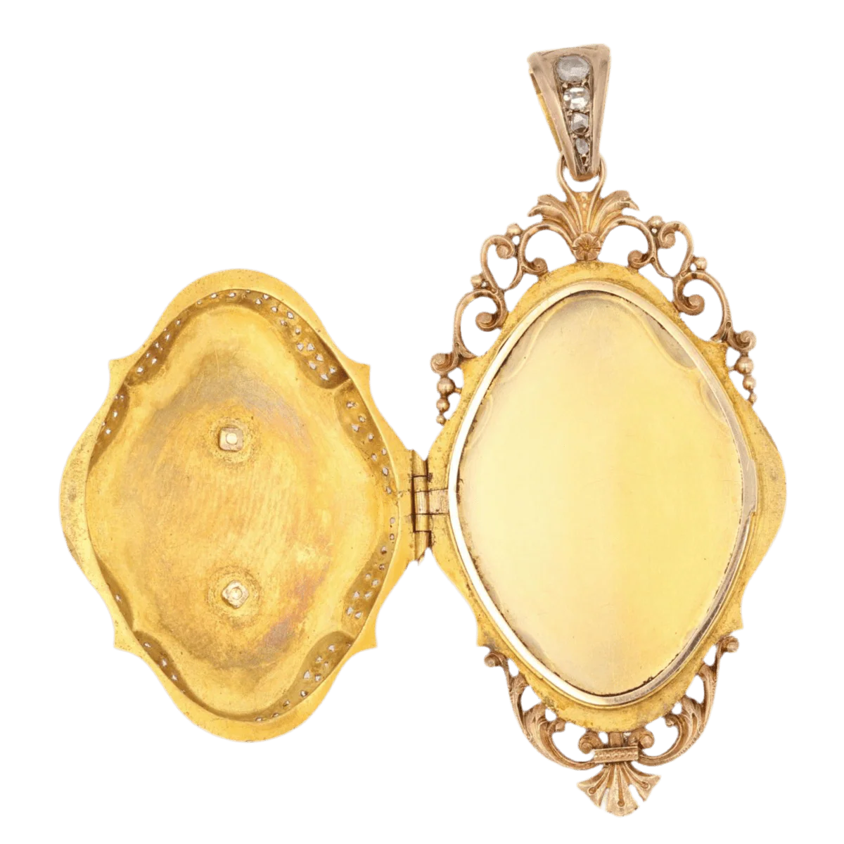 Pendentif en or rose et diamants - Image 4
