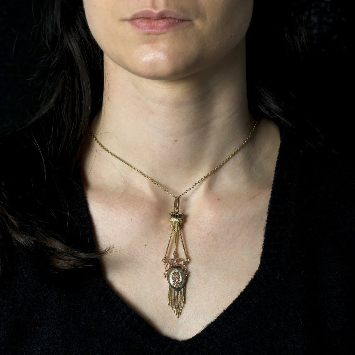Pendentif en or jaune, or rose et or vert - Image 2