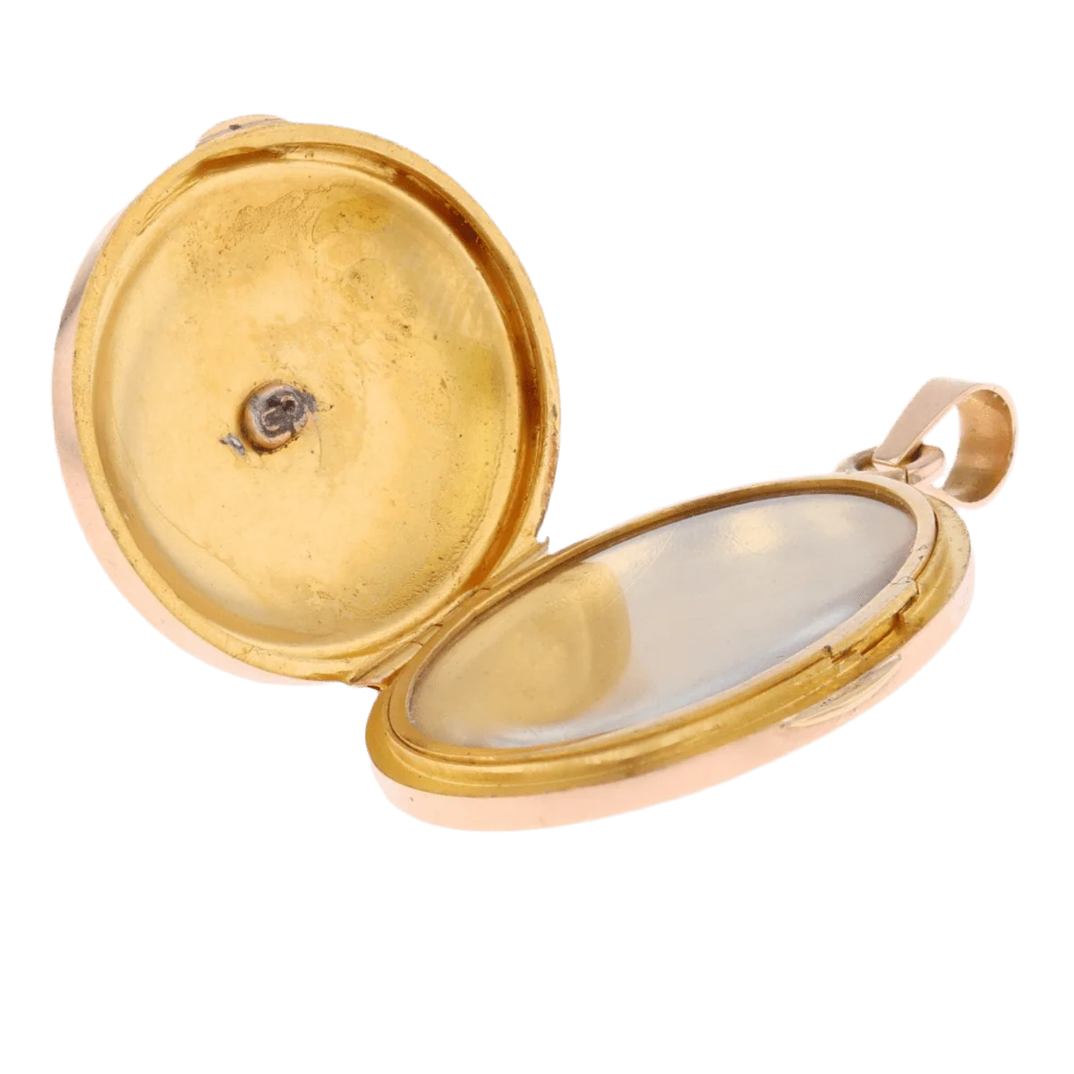 Pendentif en or rose, or vert et perle - Image 4