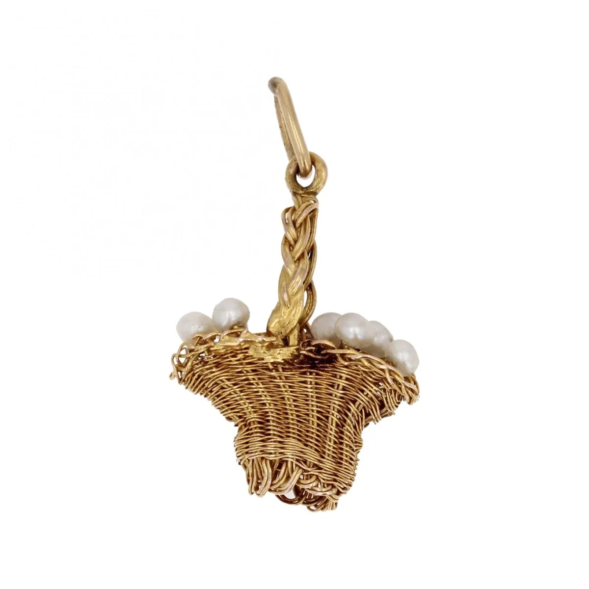 Pendentif en or jaune et perles
