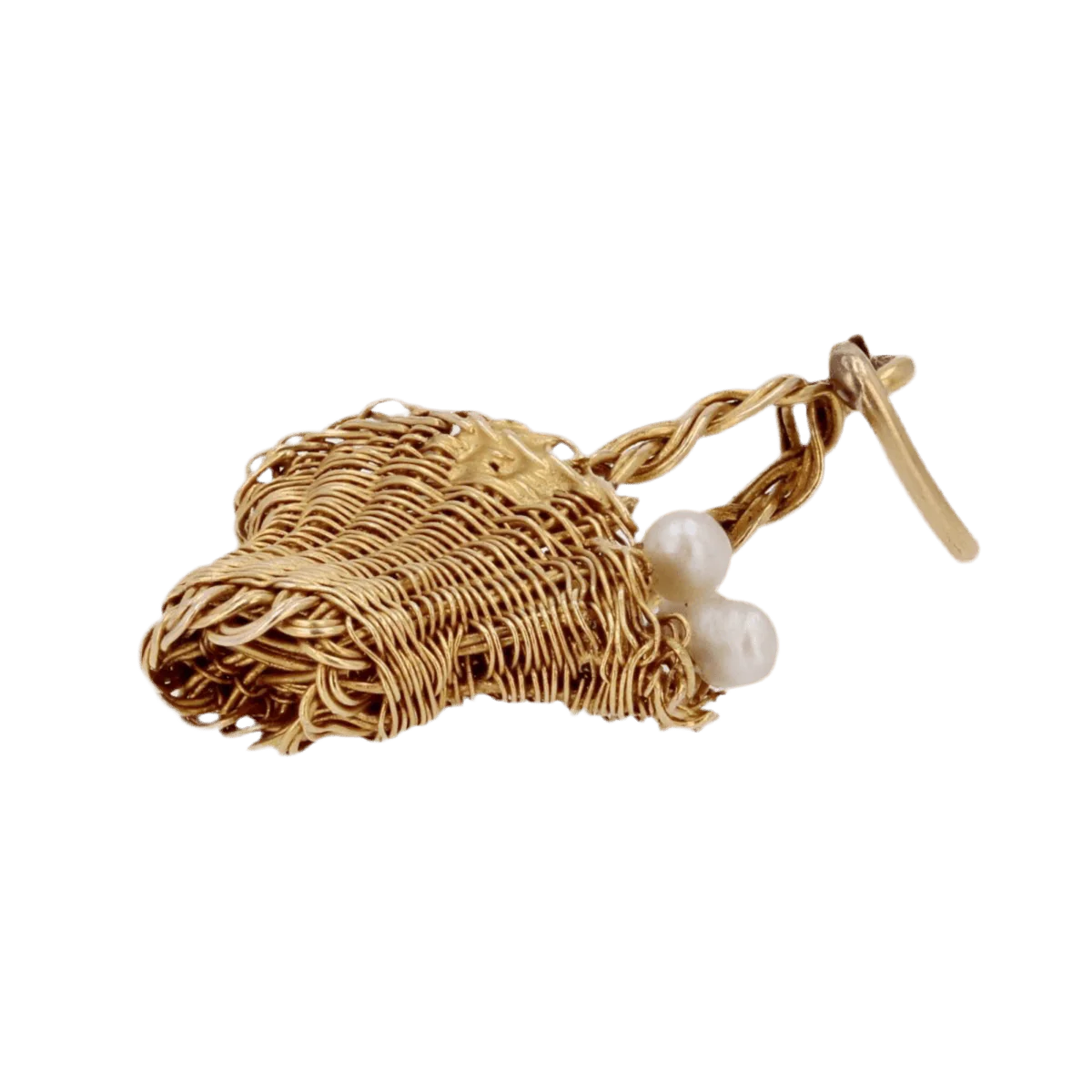 Pendentif en or jaune et perles - Image 4