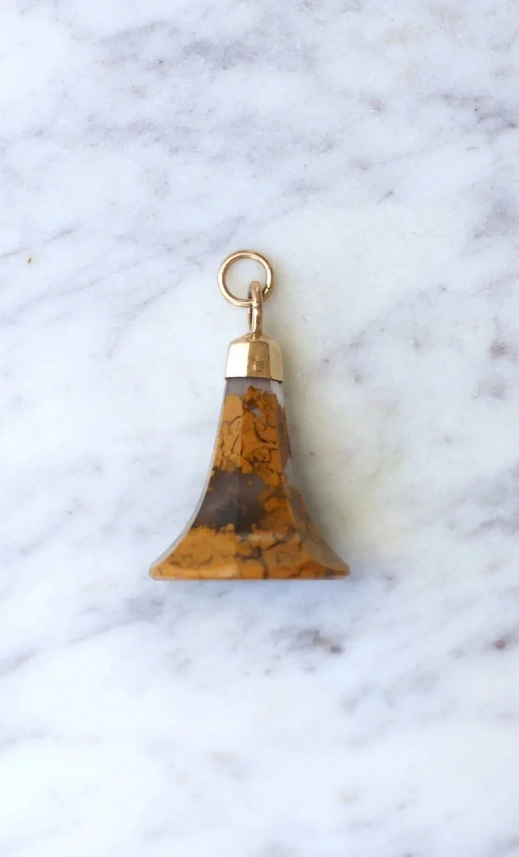 Pendentif ancien sceau or rose et agate - Image 5