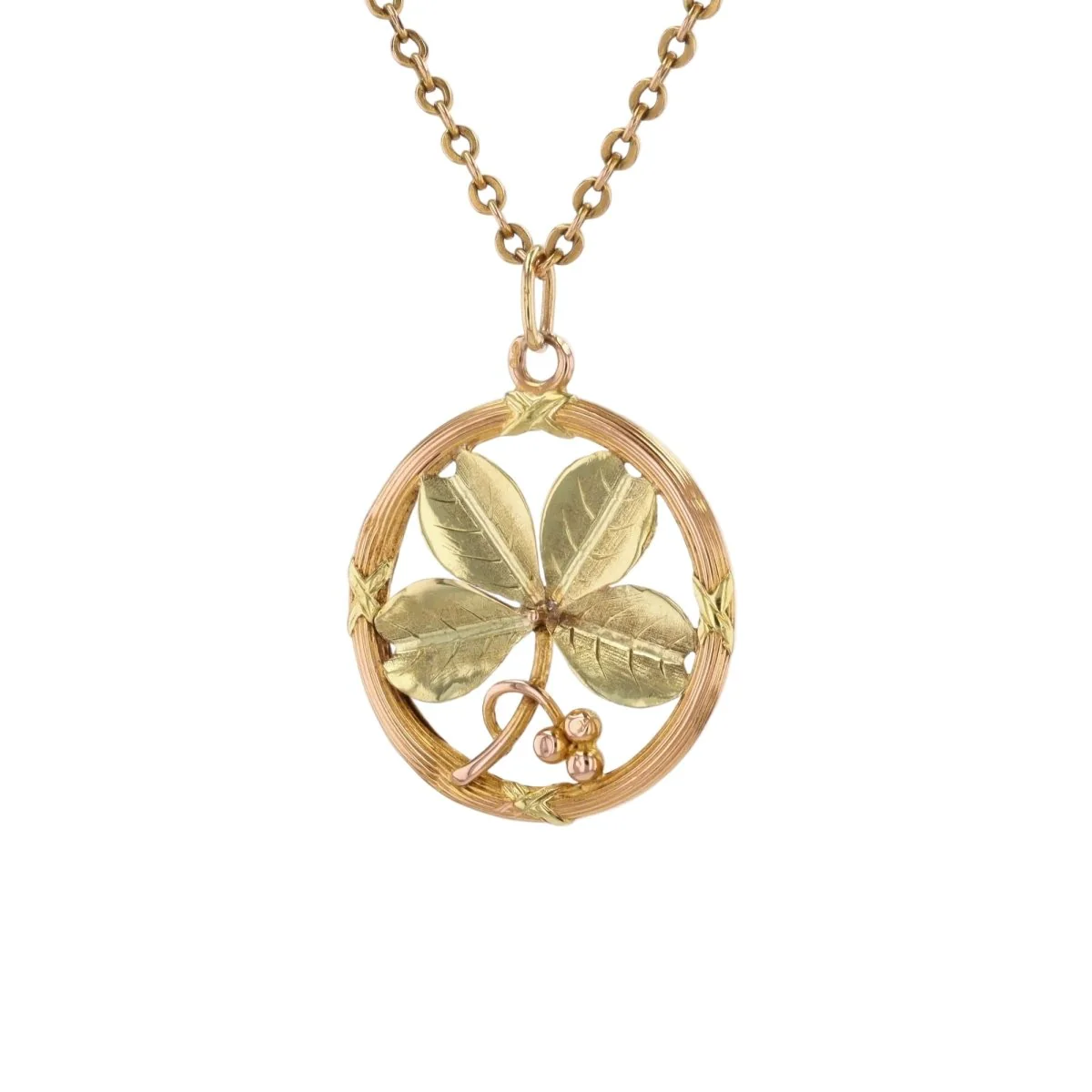 Pendentif en or jaune, or rose et or vert - Image 4