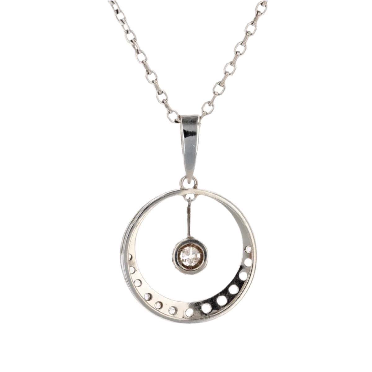Pendentif en or blanc et diamants - Image 5