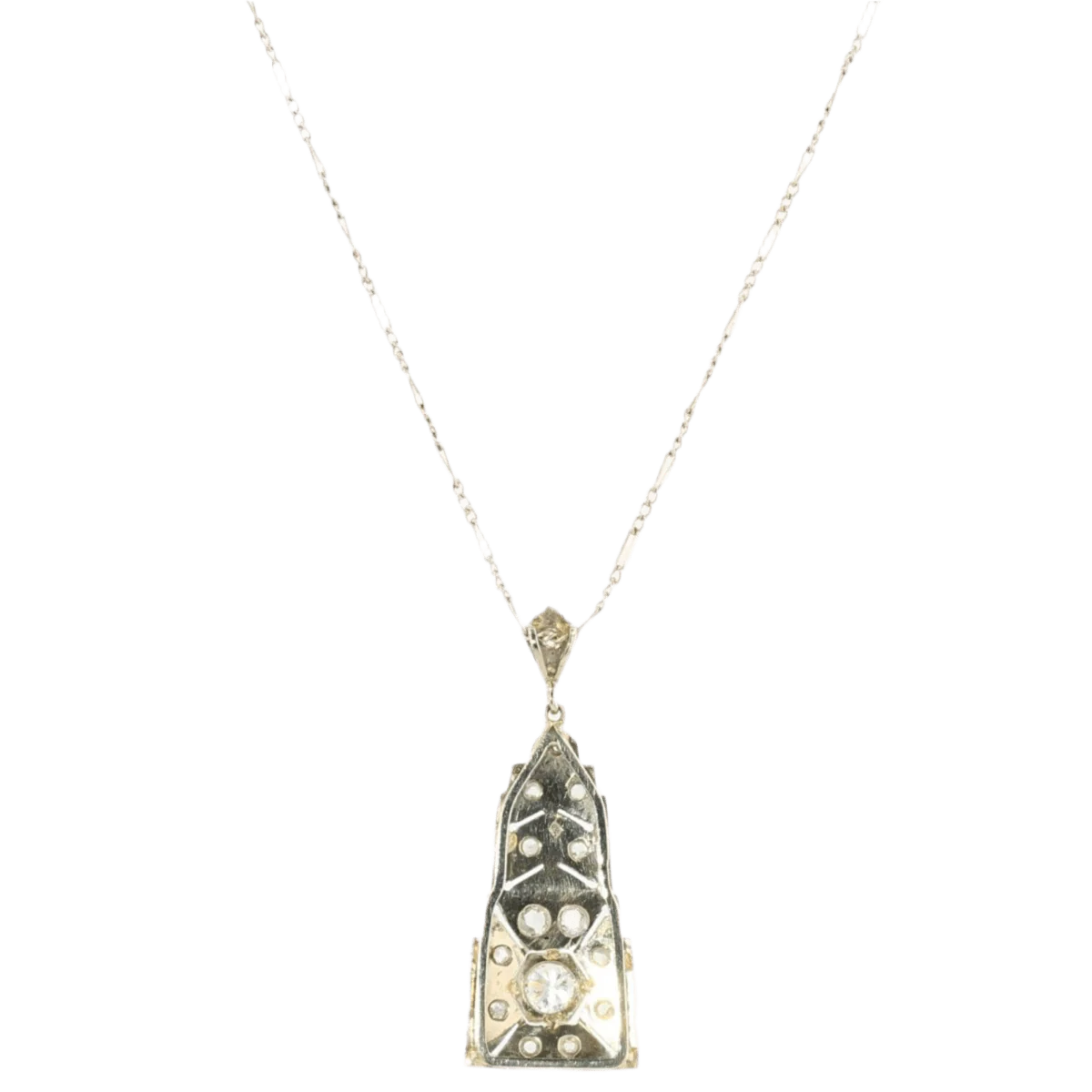 Collier Pendentif en or blanc et diamants - Image 5