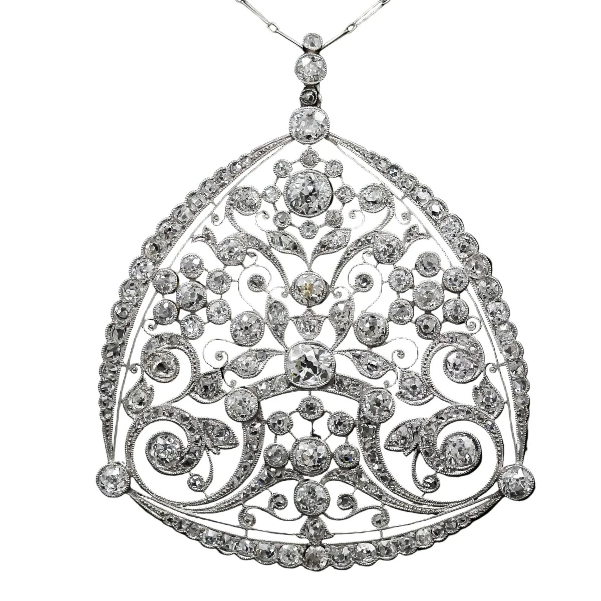 Pendentif GEORGES AUCOC en platine et diamants - Image 4