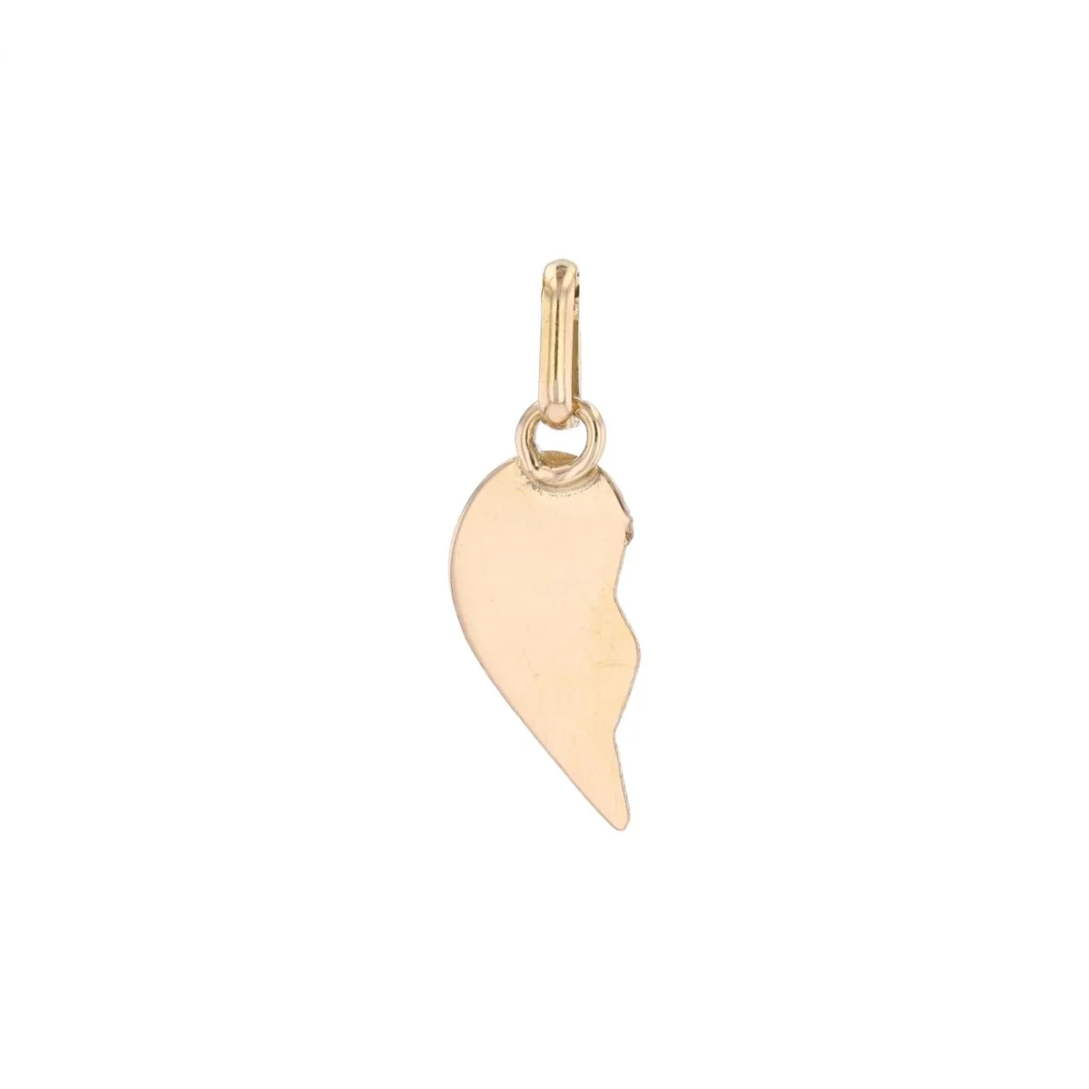 Pendentif demi cœur en or jaune