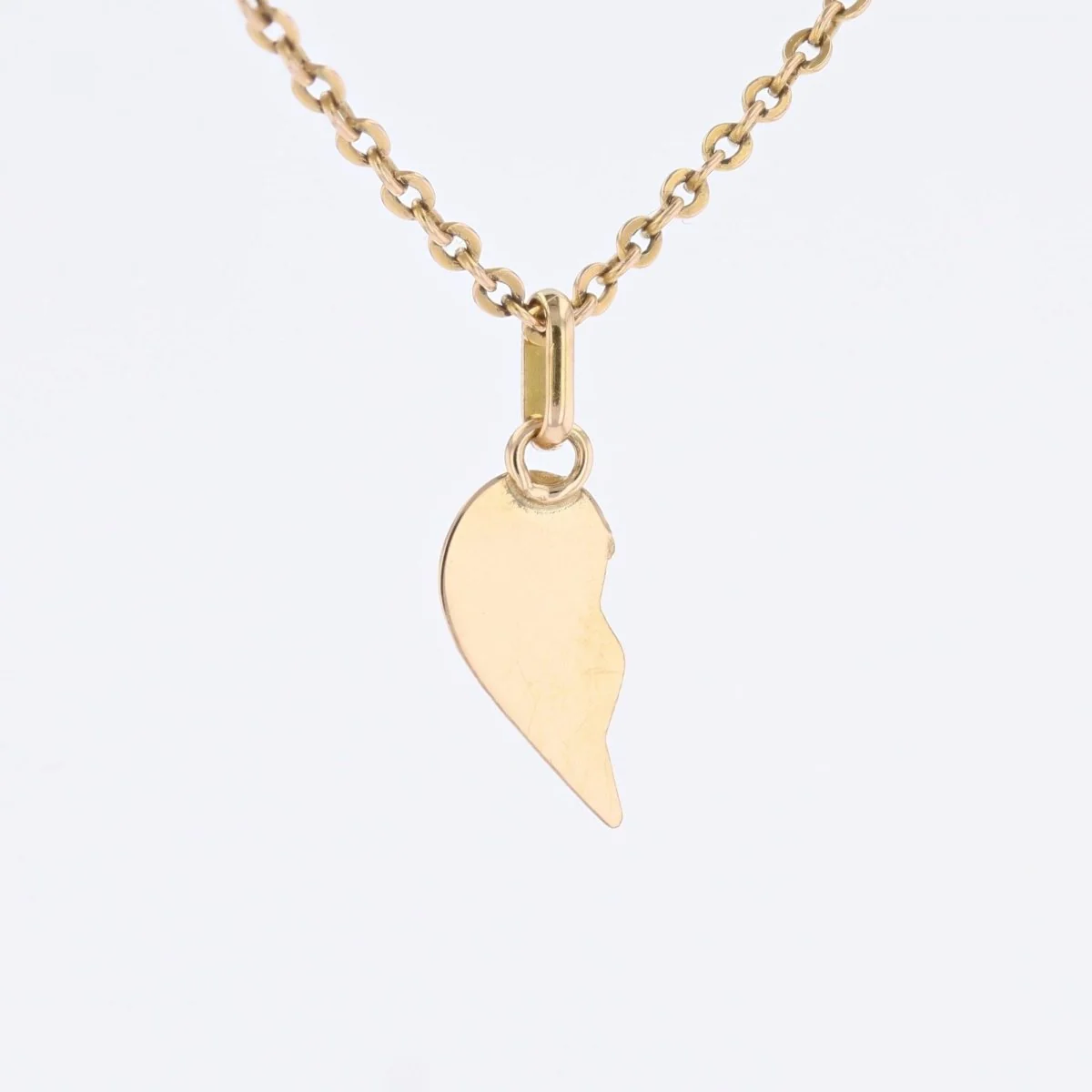 Pendentif demi cœur en or jaune - Image 4
